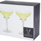 Viski Crystal Margarita Glasses 2pk 0