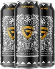 Goldfinger Chela Chido Negra (4 pack 16oz cans) (4 pack 16oz cans)