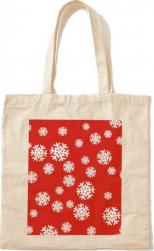 Blueoco Kolorae Graphic Tote Red Snowflake