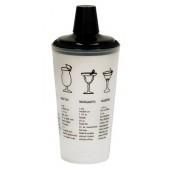 Collins 3 Piece 30 Oz Plastic Recipe Shaker Black