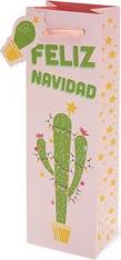 Gift Bag Christmas Cactus Single-bottle Wine Bag By Cakewalk