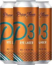 Phase Three Brewing Rye Lager (4 pack 16oz cans) (4 pack 16oz cans)