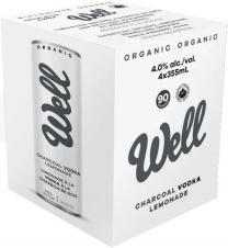 Well Organic Charcoal Vodka Lemonade (4 pack 355ml cans) (4 pack 355ml cans)