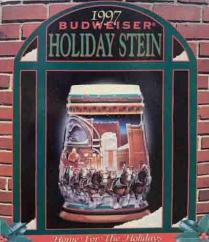 Budweiser Holiday Stein 1997